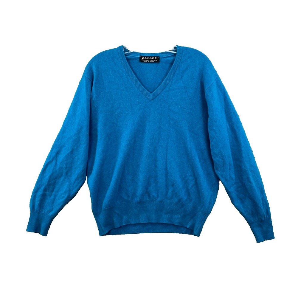 Vintage JAEGER Sweater Mens Large  Knit Cashmere Classic Outdoor Retro Academia‎
